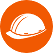 Construction hard hat representing field readiness and safety